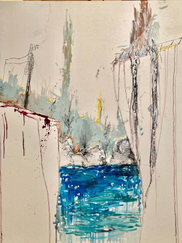 Aldo Cristofaro "Meerenge" 2007 Acryl auf Leinwand 120 x 150 cm