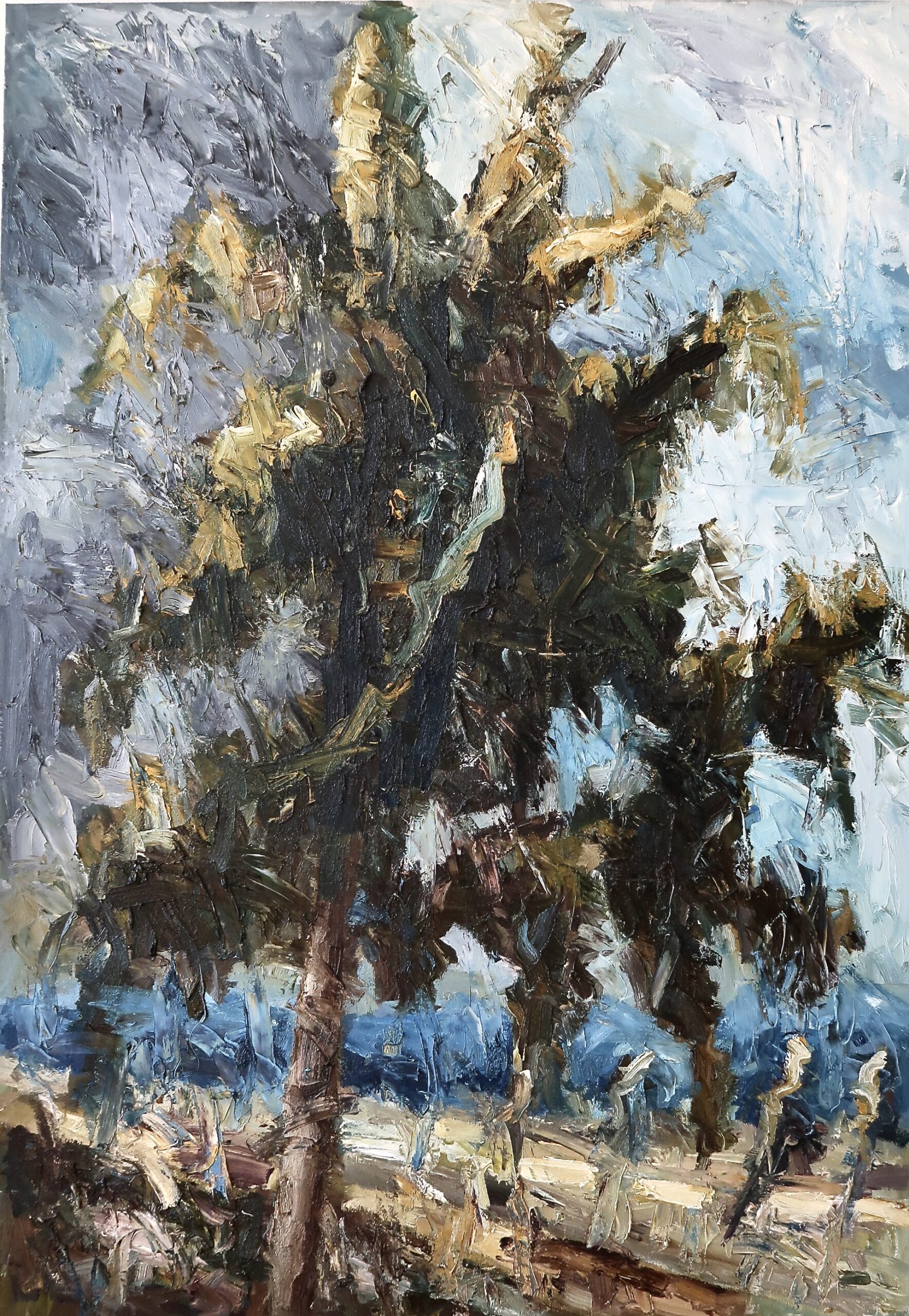 Oliver Jordan, Birnbaum 1995 Öl auf Leinwand 170×120 cm