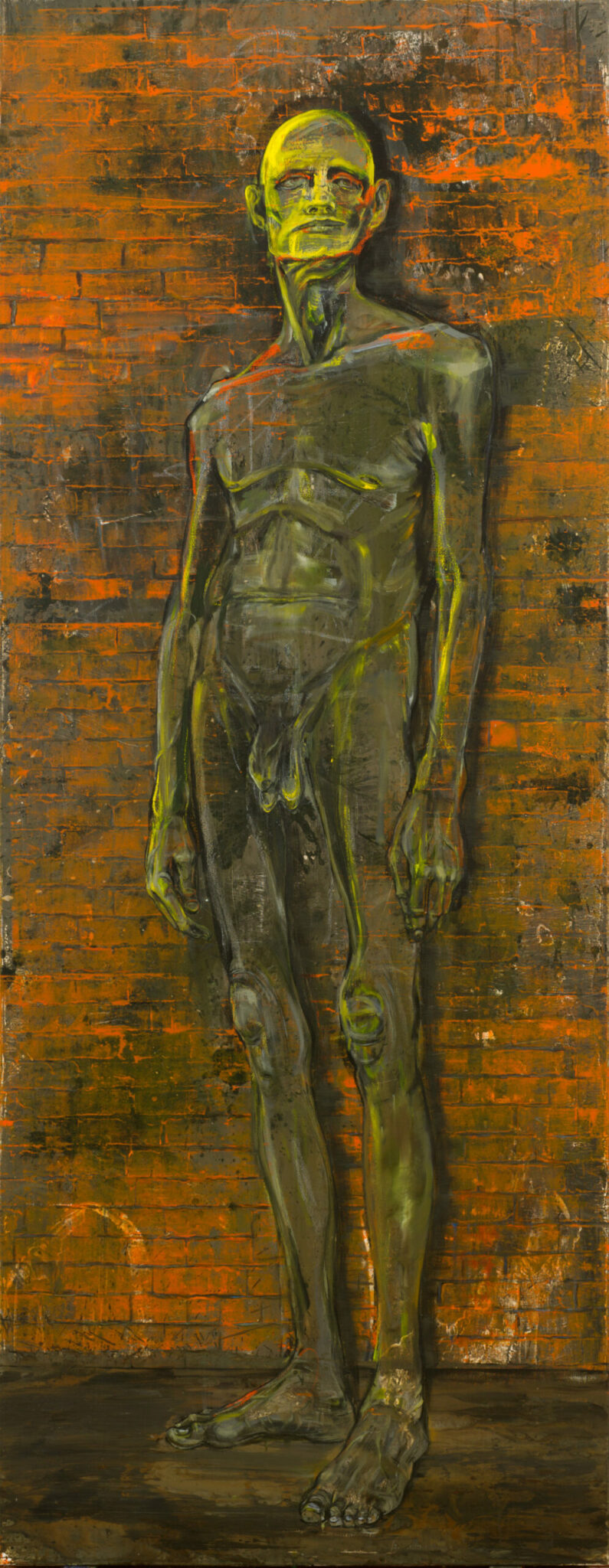 Undine Bandelin, Der Kurtisan, 2018 Öl und Acryl auf Lwd. 230 x 90 cm