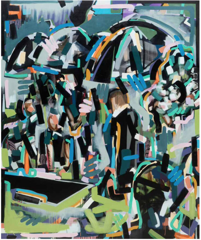 Nina Hannah Kornatz 'trauern' 2018, Öl und Acryl auf Leinwand, 200 x 240 cm