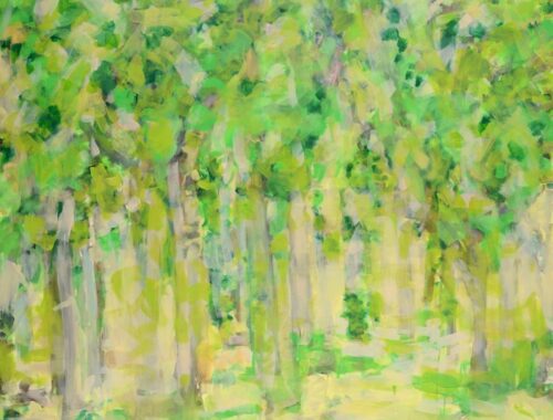 Landschaft 2023, Pigment, Kunstharz, Leinwand, 190 x 160 cm