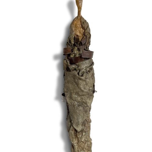 Hilke Turré, O.T. , 2015 , Stahl – Jute , Höhe 139 cm